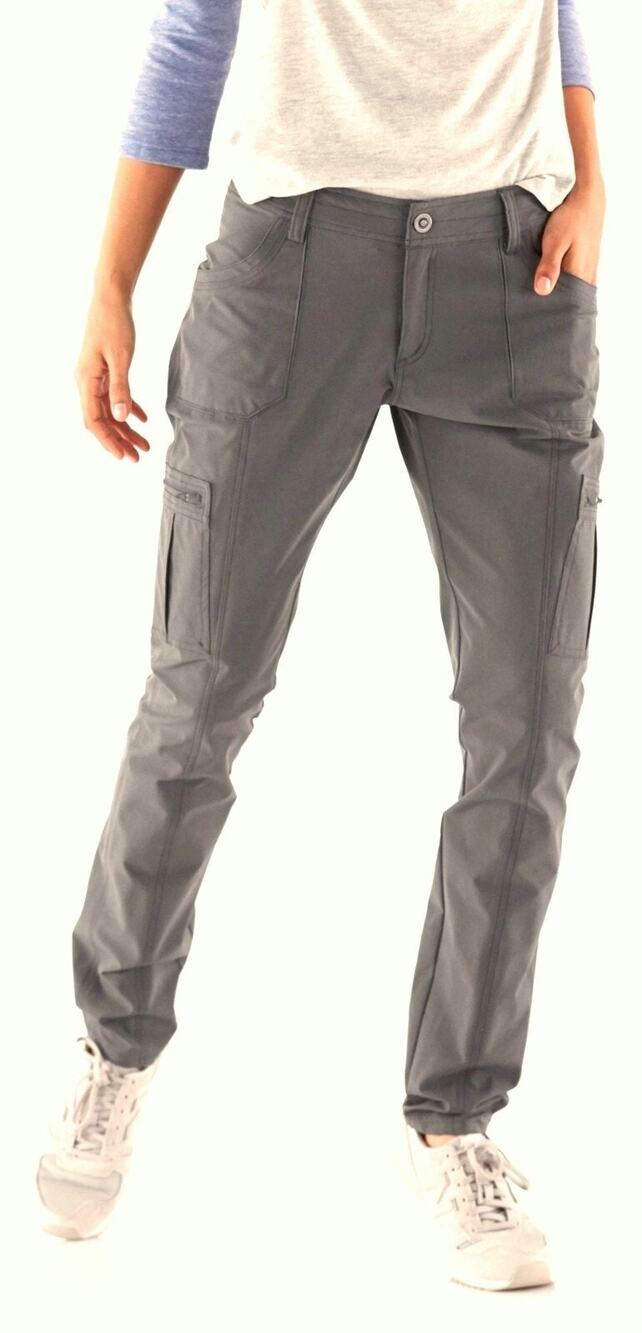 Kuhl Horizn Skinny Pants Womens 2 Ripstop Cargo Climbing Hiking Gorpcore Gray